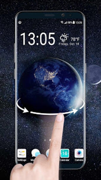 Imagen 2 para Earth & Moon Live Wallpap…