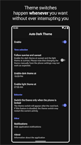 Imagen 0 para Automatic Dark Theme for …