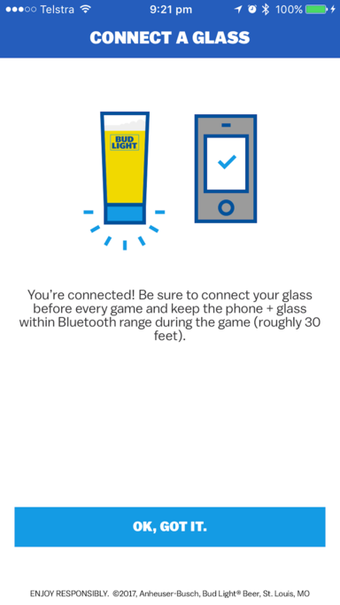 Image 1 for Bud Light Touchdown Glass