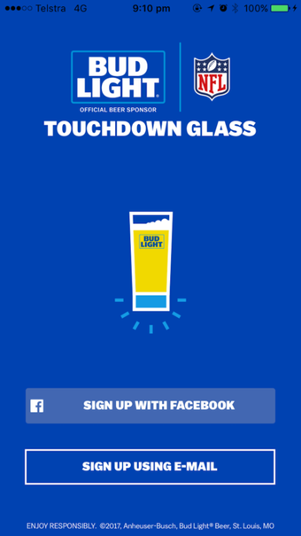 Image 3 for Bud Light Touchdown Glass