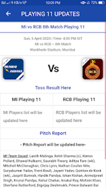 Imagen 2 para MI vs RCB Live Score - Li…