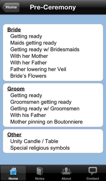 Image 0 for Wedding Pose List