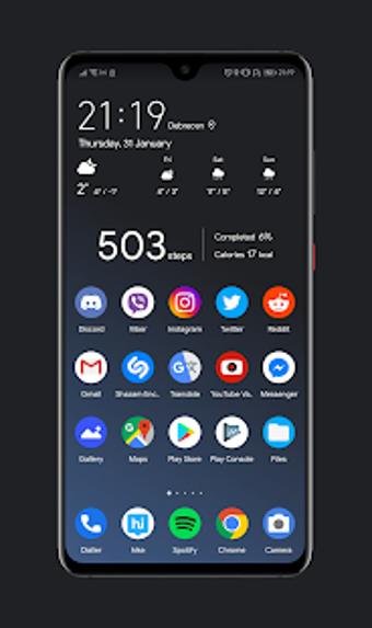 Imagen 3 para Dark Pie EMUI 9 Theme for…