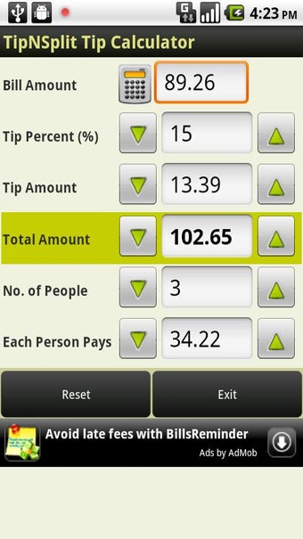 Image 0 for Tip N Split Tip Calculato…