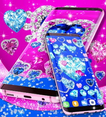 Image 0 for Blue hearts crystal diamo…