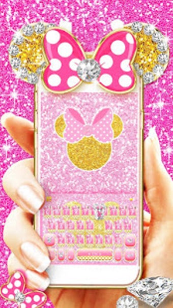 Image 0 for Pink Bow Minnies Keyboard…