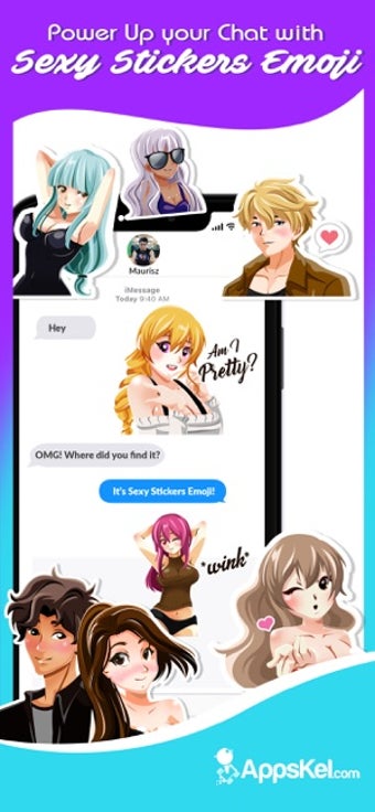 Image 3 for A Sexy Anime Emoji Sticke…