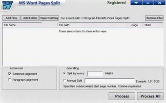 Imagen 0 para MS Word Pages Split