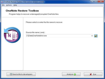 Image 0 for OneNote Restore Toolbox