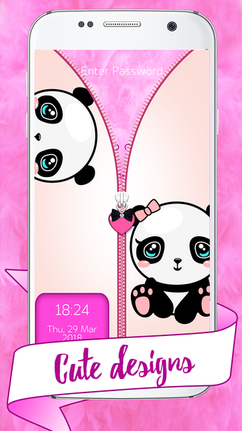 Image 0 for Kawaii Zipper Lock Screen