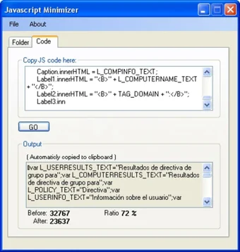 Image 0 for JavaScript Minimizer