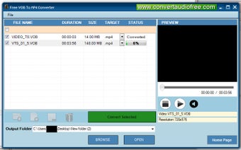 Image 0 for Free VOB to MP4 Converter