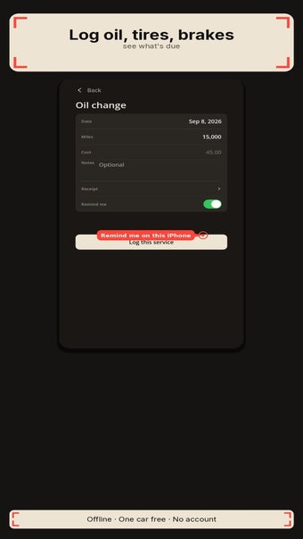 Imagen 0 para Oil Due: Service Tracker
