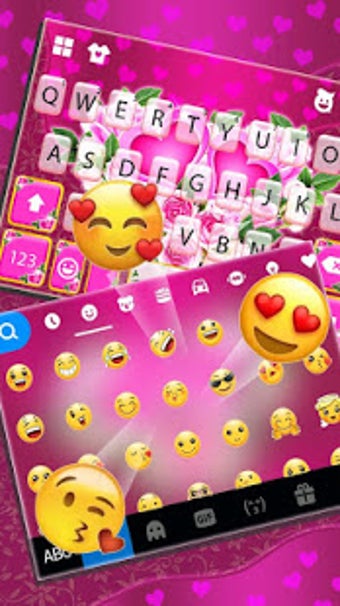 Image 1 for Pink Rose Flower Keyboard…