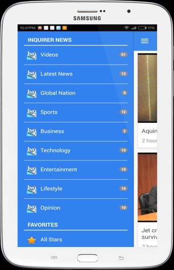 Imagen 1 para Inquirer News RSS Reader