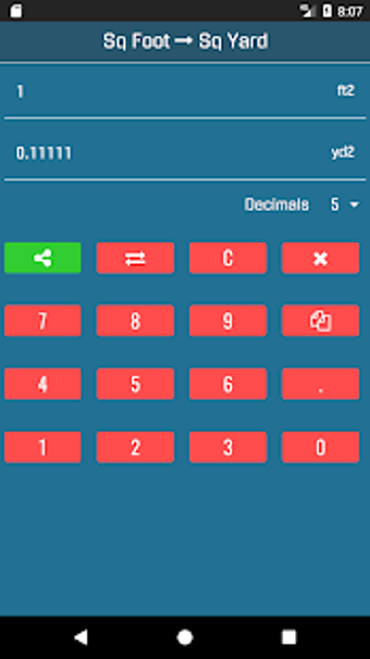 Imagen 2 para Square Feet to Square Yar…