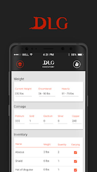 Imagen 0 para DLG Inventory 5E for D&D
