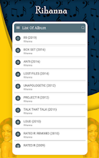 Imagen 1 para Music Player - Rihanna Al…