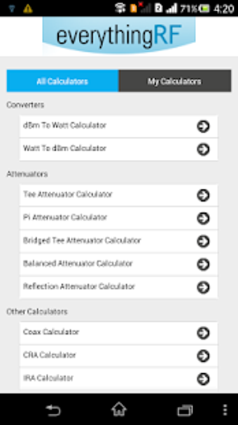 Imagen 0 para RF Calculators