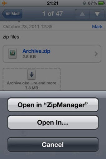 Image 0 for ZipManager - "Zip/Unzip f…