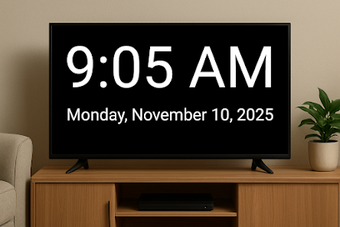 Image 0 for Dat: Date and time for TV