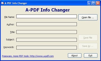 Image 0 for A-PDF Info Changer