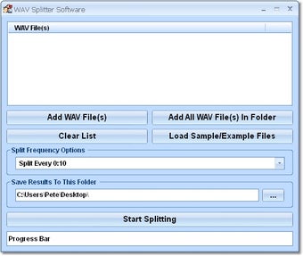 Image 0 for WAV Splitter Software