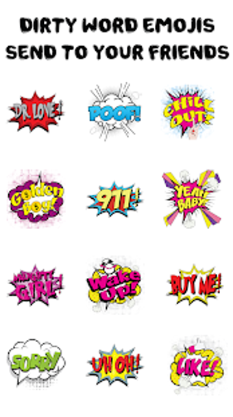 Imagen 3 para Dirty Word Emoji Sticker …