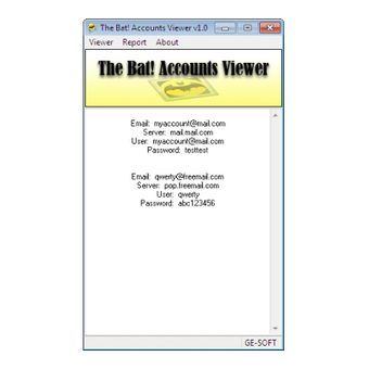 Image 0 for The Bat Accounts Viewer