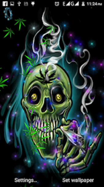 Imagen 2 para Skull Weed Live Wallpaper