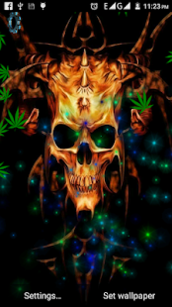 Imagen 3 para Skull Weed Live Wallpaper