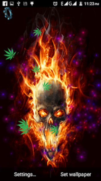 Imagen 1 para Skull Weed Live Wallpaper