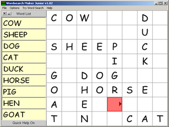 Imagen 0 para Junior Wordsearch Maker