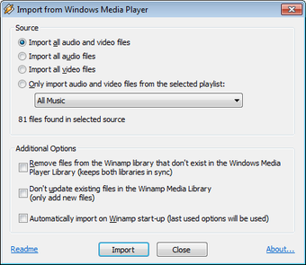 Image 0 for Windows Media Player Impo…
