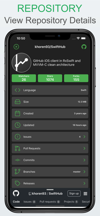 Image 2 for SwiftHub - Git Client