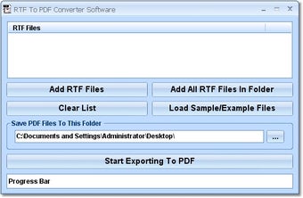 Imagen 0 para RTF To PDF Converter Soft…