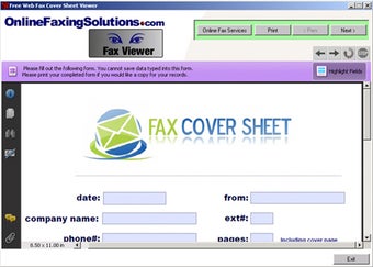 Image 0 for Free Fax Cover Sheet View…