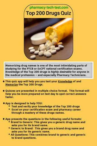 Image 0 for Top 200 Drugs Quiz