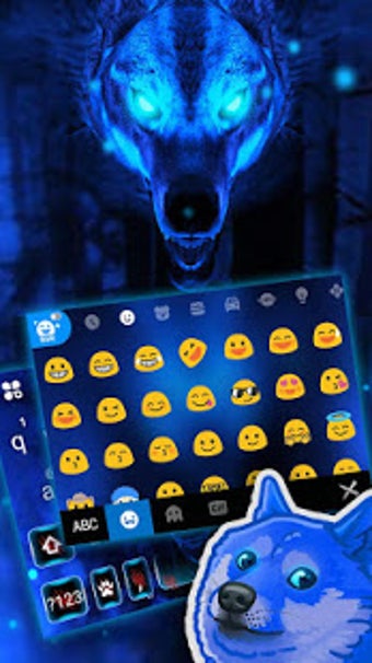 Imagen 2 para Ice Wolf 3D Keyboard Them…