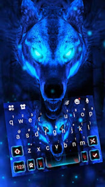 Imagen 1 para Ice Wolf 3D Keyboard Them…