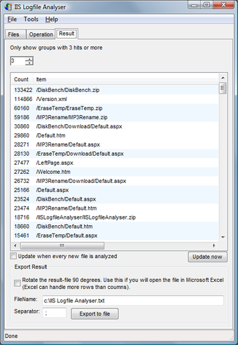 Imagen 1 para IIS Logfile Analyser