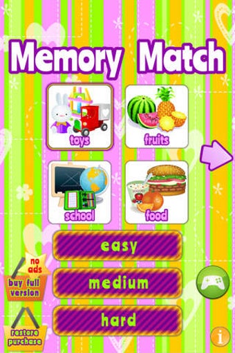 Image 0 for Memory Match for kids - f…