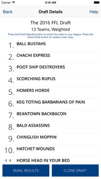 Image 0 for Fantasy Draft Lottery