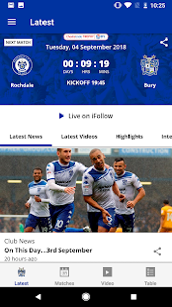 Image 0 for Bury Official App