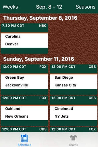 Imagen 0 para Pro Football Schedule and…