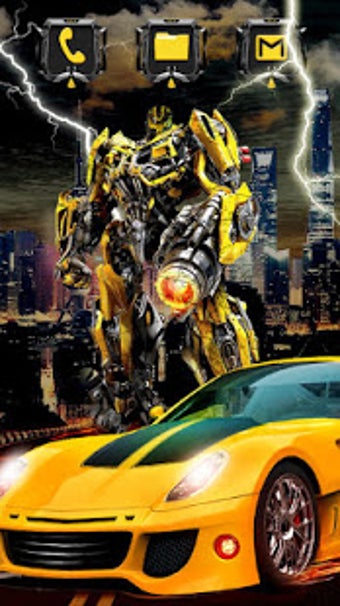 Imagen 2 para Robot Battle Yellow Car T…