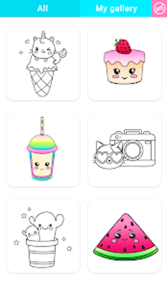 Image 0 for Gradient Kawaii Coloring …