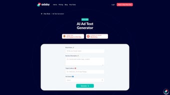 Imagen 0 para Adsbys Free AI Ad Text Ge…