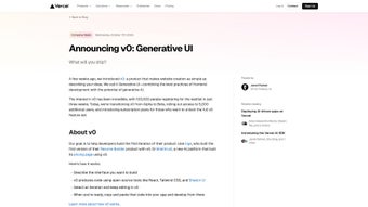 Image 0 for V0 Generative UI