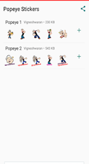 Image 2 for Popeye Cartoon Stickers W…